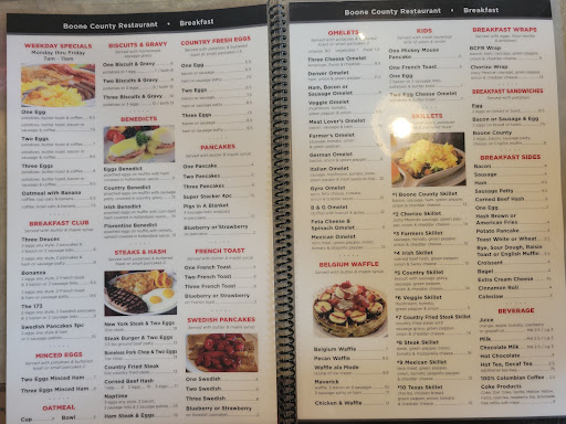 Boone County Family Restaurant menu 2