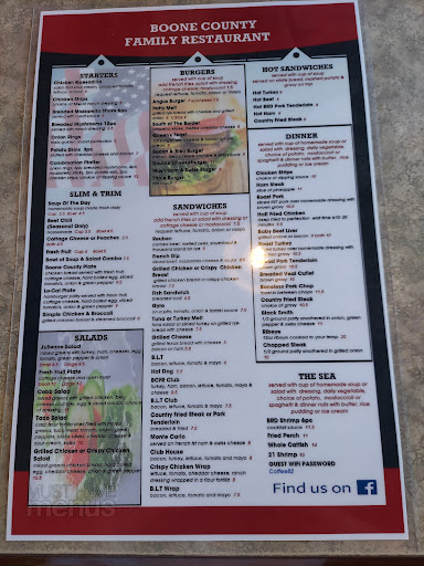Boone County Family Restaurant menu 3