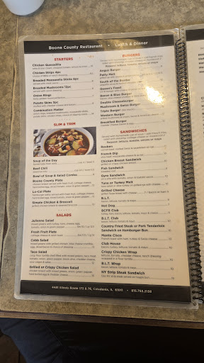 Boone County Family Restaurant menu 4