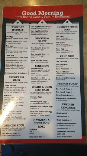 Boone County Family Restaurant menu 5