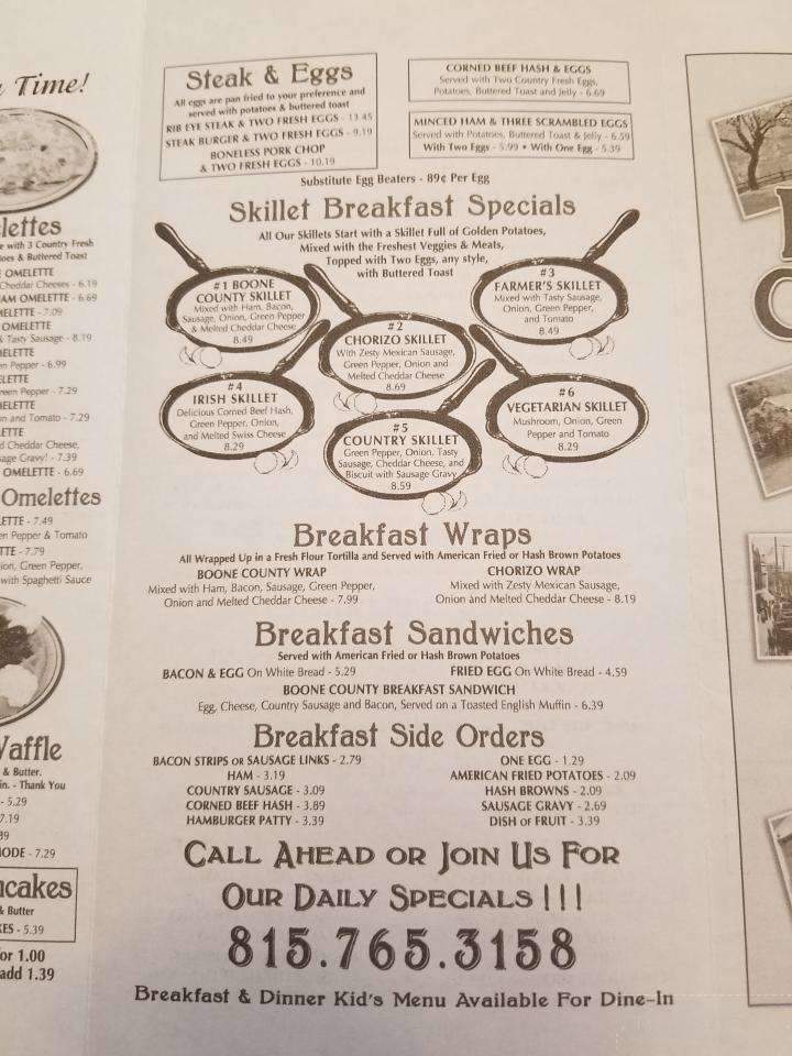 Boone County Family Restaurant menu 6
